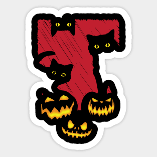 Halloween cats Sticker